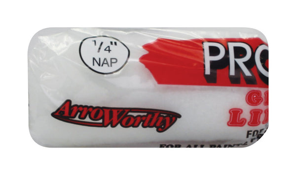 Funda para rodillo de pintura ArroWorthy Pro-Line Dralon de 4 pulg. de ancho x 1/4 pulg., paquete de 1