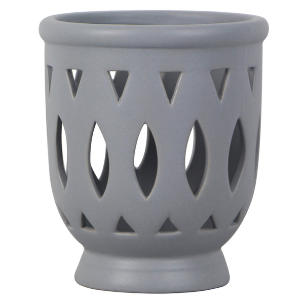 Trendspot Serafina 6 in. H Ceramic Orchid Planter Gray (Pack of 2)