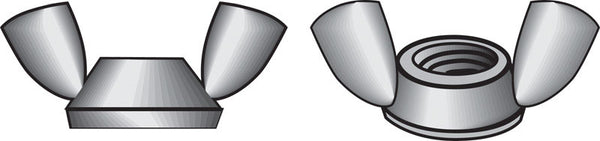 Tuerca de mariposa USS de acero inoxidable forjado en frío de 1/4 pulg. Hillman, paquete de 50