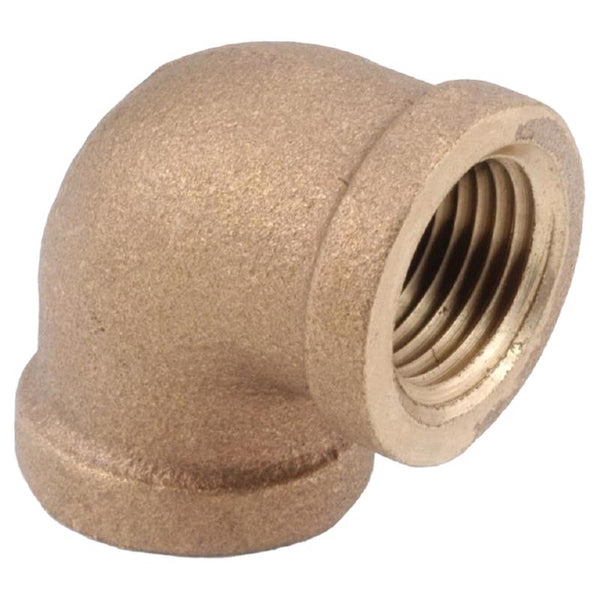 Codo de latón de 90 grados de Anderson Metals de 3/4 pulg. FIP x 3/4 pulg. D FIP (paquete de 5)