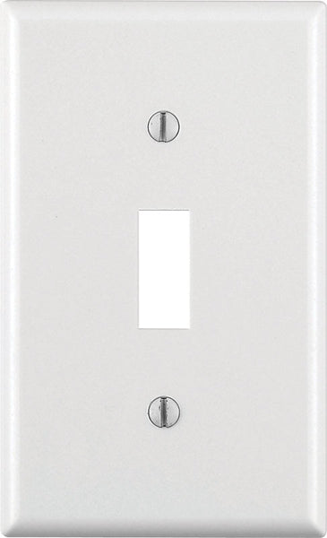 Placa de pared de plástico con interruptor basculante Leviton de 1 unidad, color blanco, paquete de 1 (paquete de 20)