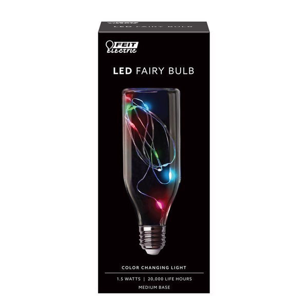 Bombilla LED Feit Bottle E26 (mediana), multicolor, equivalente a 11 vatios, paquete de 1