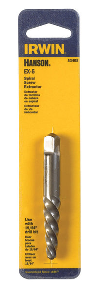 Extractor de tornillos en espiral de acero al carbono Irwin Hanson de 19/64 pulg. SX de 19/64 pulg. D de 7 pulg. 1 pieza (paquete de 3)