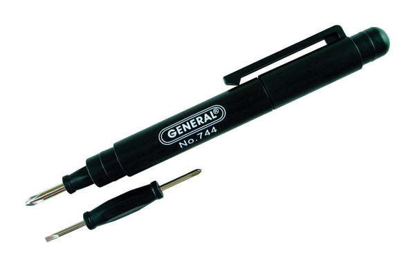 Destornillador de bolsillo Phillips/ranurado 4 en 1, 3 piezas