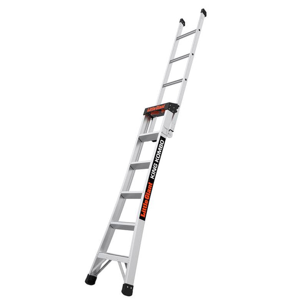 Escalera telescópica multiposición de aluminio tipo IA Little Giant King Kombo de 10 pies de alto con capacidad para 300 lb