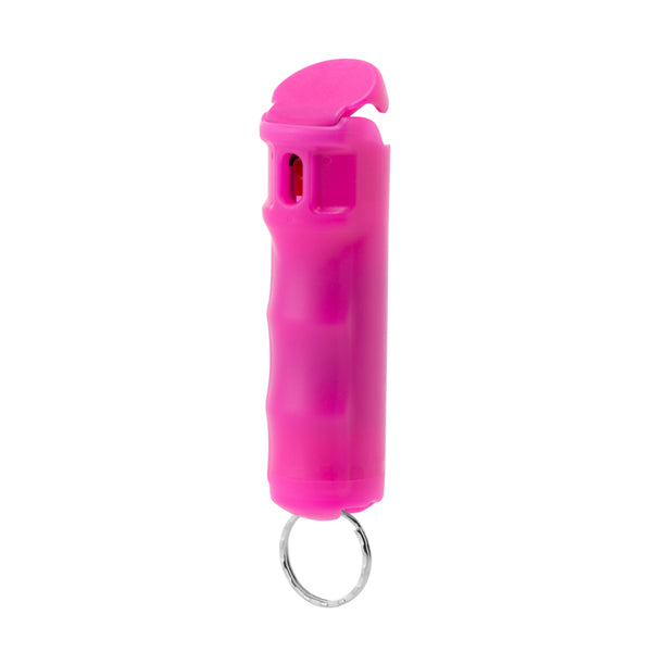Spray de pimienta de bolsillo de plástico rosa intenso Mace
