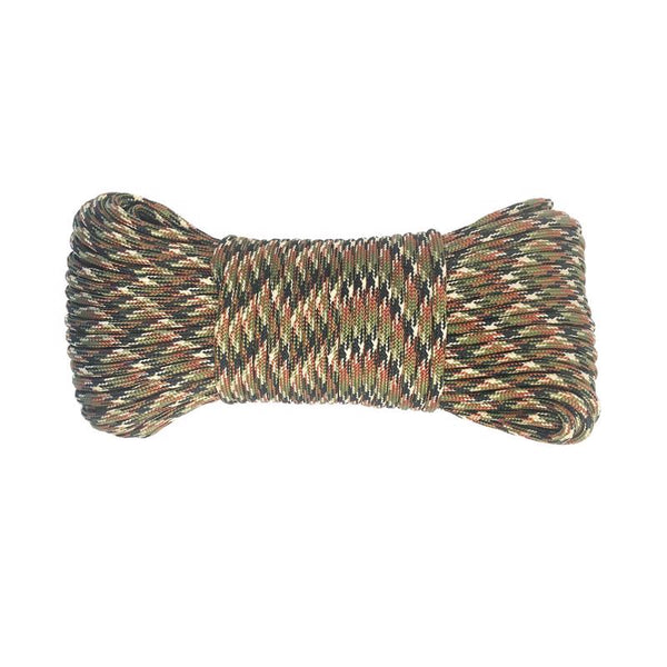 Cuerda de paracord trenzada con diseño de diamante y camuflaje de 5/32 pulg. de diámetro exterior y 100 pies de largo de Koch