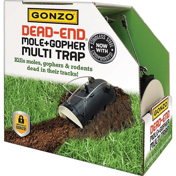 The Gonzo-Gopher Trap Highly Effective Dead End Mole and Gopher Trap 3.5 x 6.5 in.