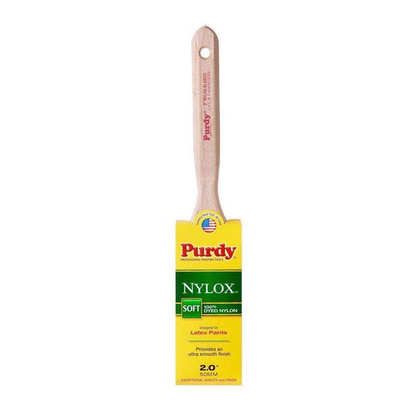 Pincel plano suave para pintar con acabado Nylox Elasco de 2 pulgadas de Purdy