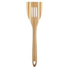 Espátula ranurada de bambú beige Core Kitchen Pro Chef de 12 pulgadas de largo