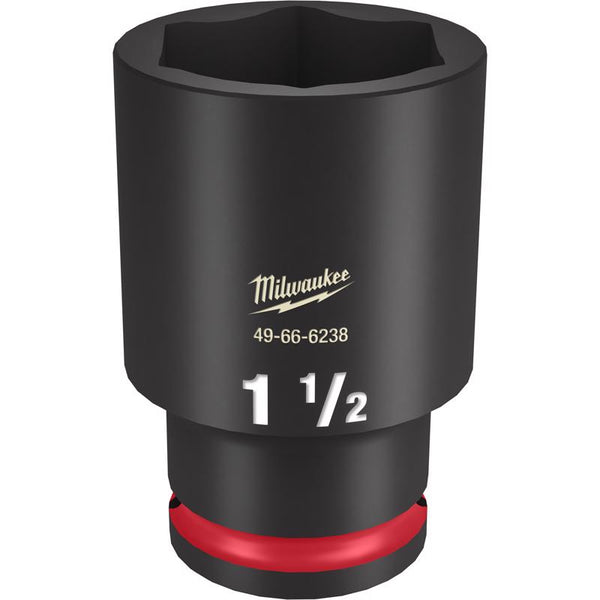 Dado de impacto profundo de 6 puntas SAE Milwaukee Shockwave de 1-1/2 pulg. x 1/2 pulg., 1 pieza