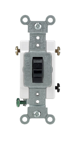 Interruptor basculante Leviton Commercial de 20 amperios, color marrón, paquete de 1