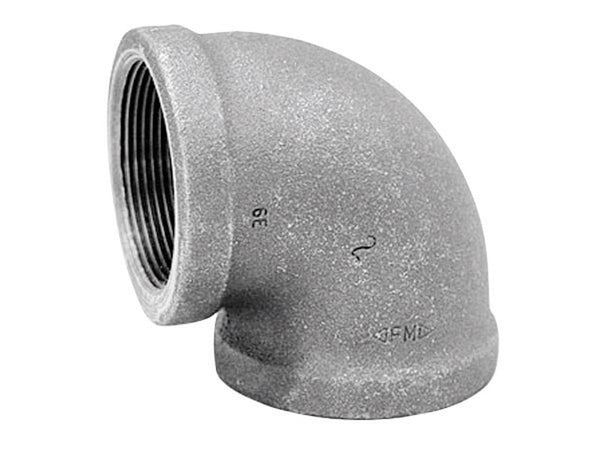 Codo de hierro maleable negro de 1 pulg. FPT x 1 pulg. D FPT