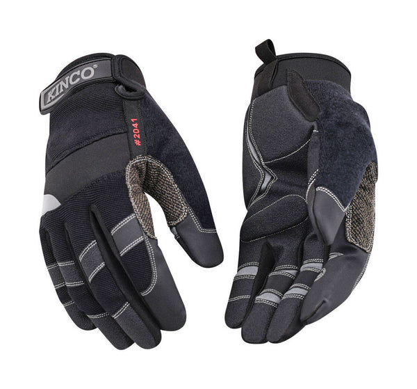 Guantes de trabajo acolchados para exteriores Kinco General para hombre, color gris, L, 1 par