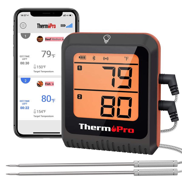 Termómetro para parrilla y carne con Bluetooth y pantalla LCD ThermoPro