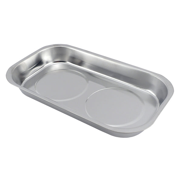 Bandeja magnética plateada de 9,5 pulg. de largo y 5,5 pulg. de ancho, 1 pieza