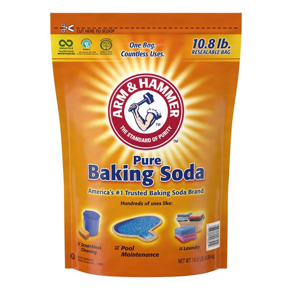 Arm & Hammer No Scent Organic Baking Soda Cleaner Powder 10.8 lb (Pack of 4)