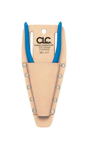 Alicates y portaherramientas de cuero de bolsillo CLC de 3,8" de largo x 8,3" de alto, color tostado - Oferta de la semana