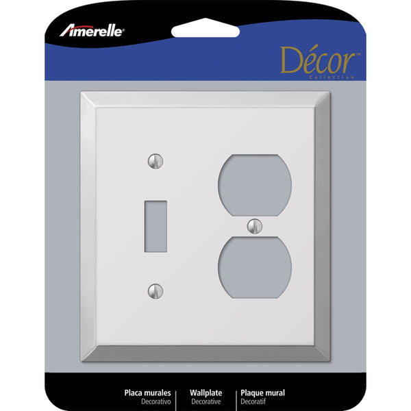 Placa de pared Amerelle Century de acero estampado, cromo pulido, 2 unidades, dúplex/palanca, paquete de 1 - Oferta de la semana