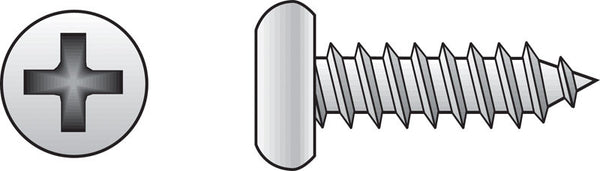 HILLMAN No. 8 Ga. X 3 in. L Phillips Pan Head Sheet Metal Screws 100 pk