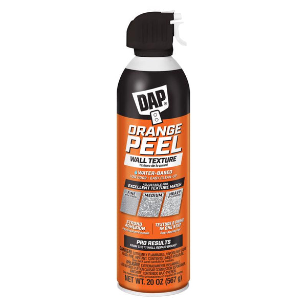 Spray texturizador de cáscara de naranja a base de agua blanca DAP, 20 oz (paquete de 6)
