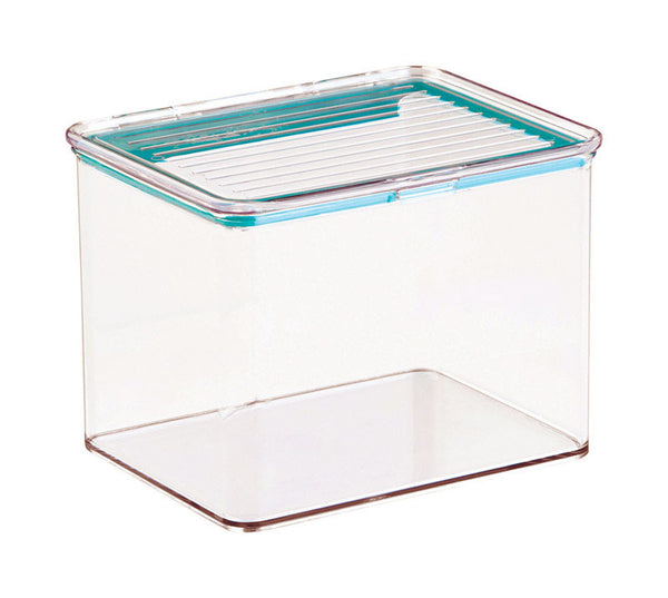 Recipiente transparente para almacenar alimentos de 2 cuartos de galón de iDesign, paquete de 1