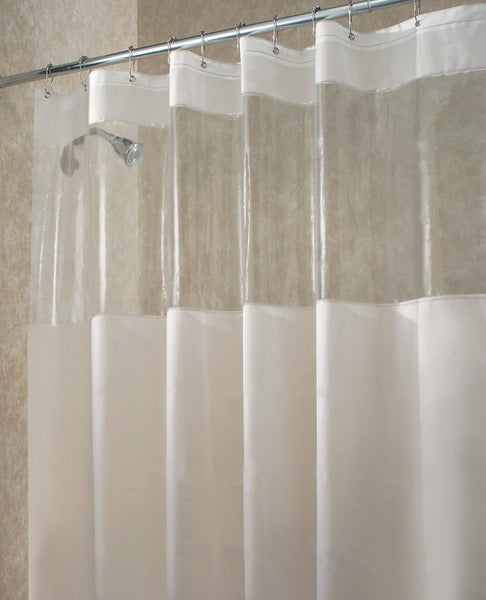 Forro de cortina de ducha de EVA de poliéster blanco de 72 pulgadas de alto x 72 pulgadas de ancho de iDesign