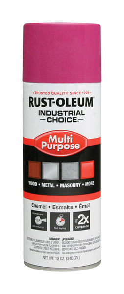 Pintura en aerosol de esmalte morado brillante de seguridad OSHA Industrial Choice de Rust-Oleum, 12 oz