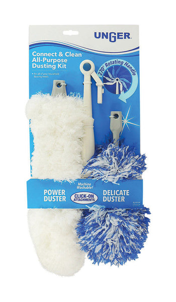 Kit de plumero de microfibra Unger Connect & Clean de 15 pulgadas de largo, paquete de 2