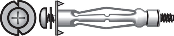 HILLMAN 3/16 in. D X 3/16 Long in. L Steel Pan Head Hollow Wall Anchors 50 pk