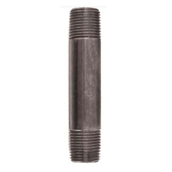 Boquilla de acero negra de BK Products de 1/2 pulg. MPT x 4 pulg. L (paquete de 5)