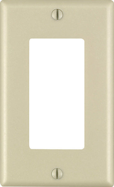 Leviton Decora Ivory - Placa de pared basculante/GFCI de plástico de 1 unidad, paquete de 1 (paquete de 20)