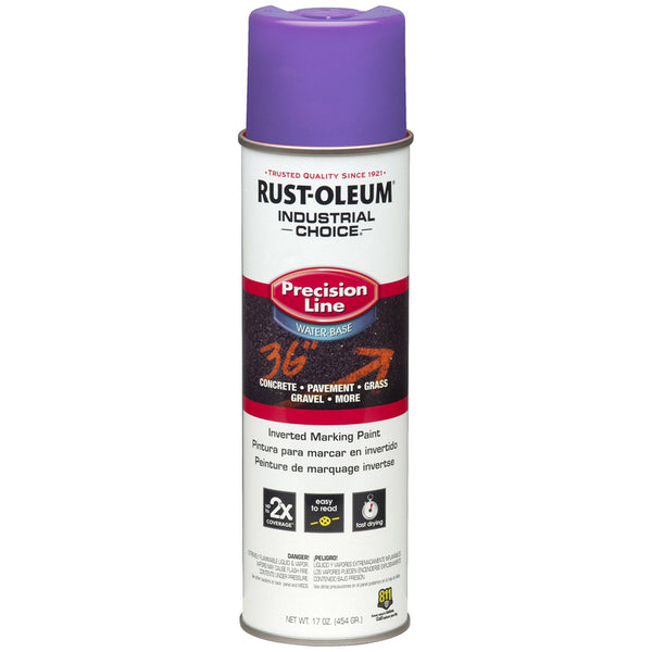 Pintura para marcar campos, color morado fluorescente Rust-Oleum Industrial Choice, 17 oz (paquete de 6).