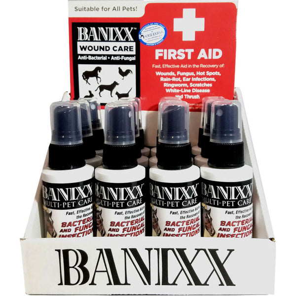 Exhibidor de aerosoles de tamaño de prueba Banixx para el cuidado de heridas