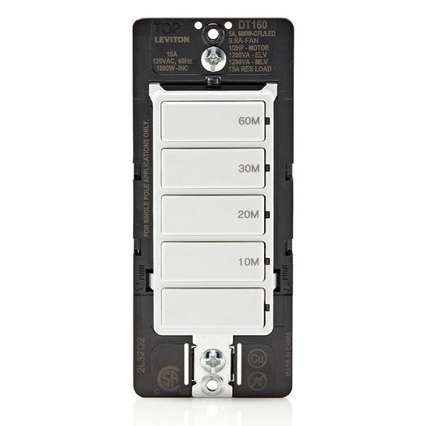 Leviton Decora Indoor Countdown Timer 120 V White