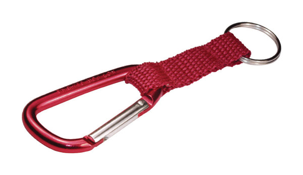 Hillman Aluminum/Nylon Multicolored Key Ring Carabiner (Pack of 5).