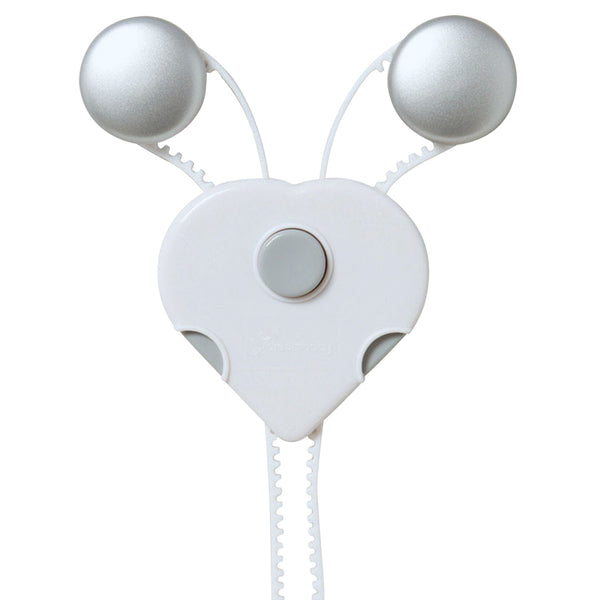 Armario de plástico blanco Dreambaby con cerradura flexible, paquete de 2