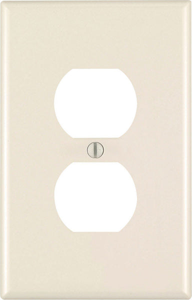 Leviton Almond 1 gang Plastic Duplex Wall Plate 1 pk