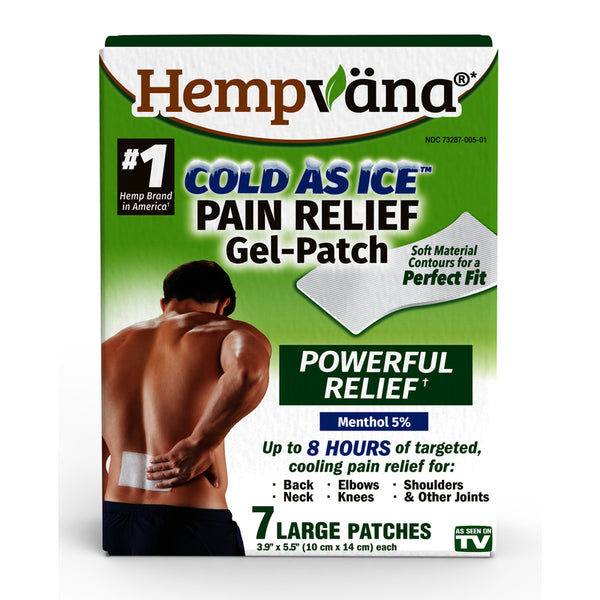 Parche analgésico Hempvana Cold As Ice White de gran tamaño