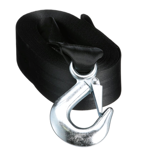 Correa para cabrestante Seachoice de 2 pulgadas de ancho x 20 pies de largo, color negro, 1320 lb, paquete de 1