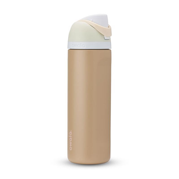 Botella de agua Muddy Buddy Owala FreeSip de 797 ml (24 onzas líquidas), color tostado, sin BPA, con tapa con boquilla