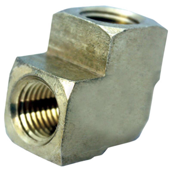 Codo de latón de 90 grados, rosca hembra de 3/8 pulg. x rosca hembra de 1/4 pulg. (paquete de 5)