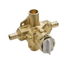 Includes bulk pack Posi-Temp(R) 1/2" crimp ring PEX inlets/cc outlets connection pressure balancing