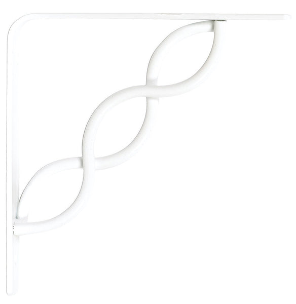 Knape & Vogt John Sterling White Steel Bracket 12 Ga. 6 in. L 100 lb. (Pack of 8)