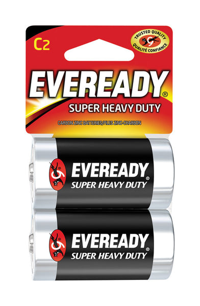 Eveready Super Heavy Duty C Zinc Carbon Batteries 2 pk Carded (Pack of 12)