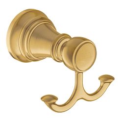 GANCHO DOBLE PARA ALBORNOCES EN ORO CEPILLADO