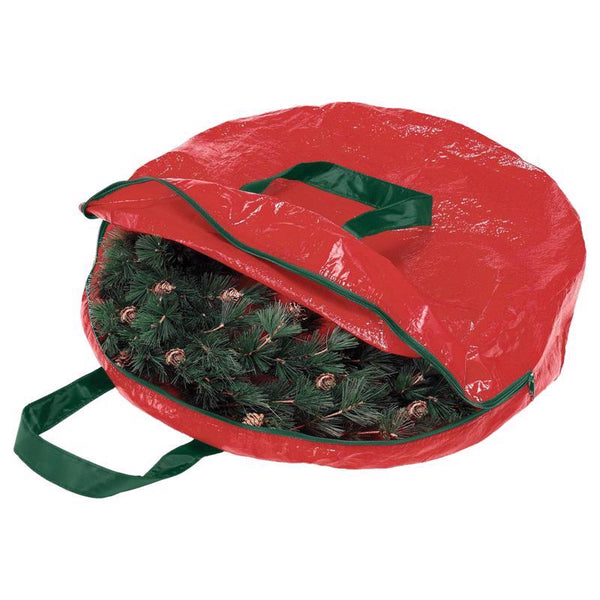 Whitmor Black/Red Wreath Storage Bag (Pack of 6)