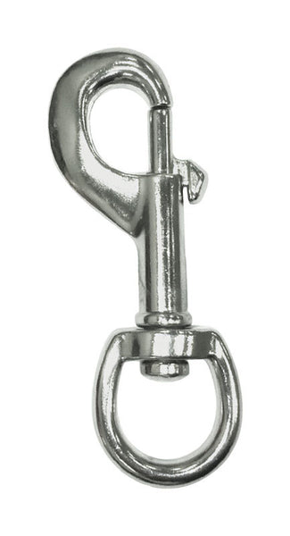 Mosquetón de acero niquelado Baron de 1 pulg. de diámetro x 4 pulg. de largo, 110 lb