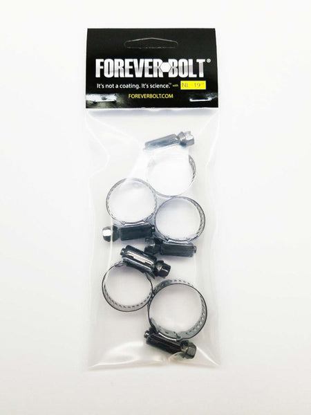 FOREVERBOLT 9/16 in to 1-15/8 in. SAE 10 Black Hose Clamp Stainless Steel Band