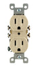 Leviton 15 amperios 125 V Duplex Ivory Outlet 5-15R 1 pk